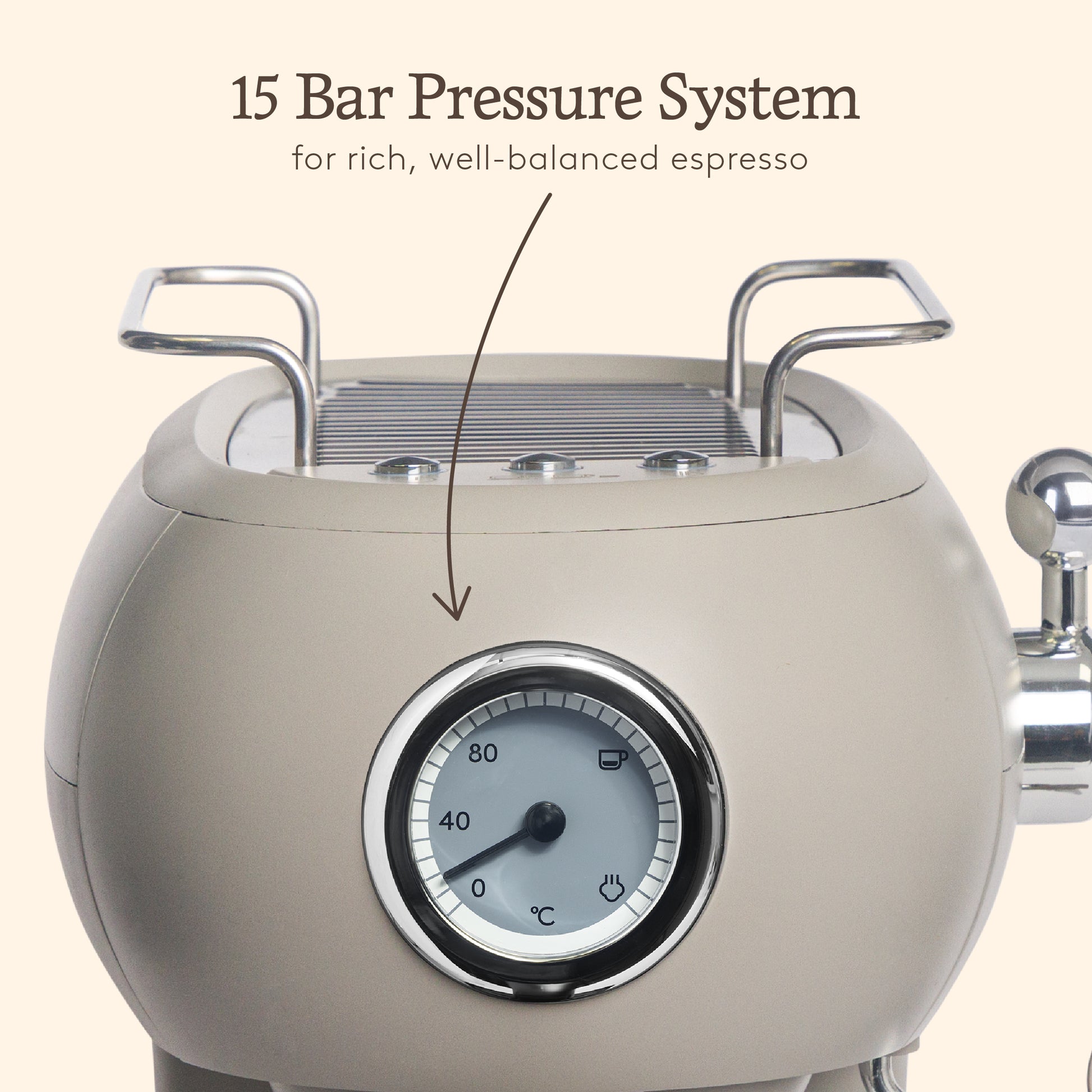 Haden Barista Espresso Machine – Putty Beige Coffee machine Haden