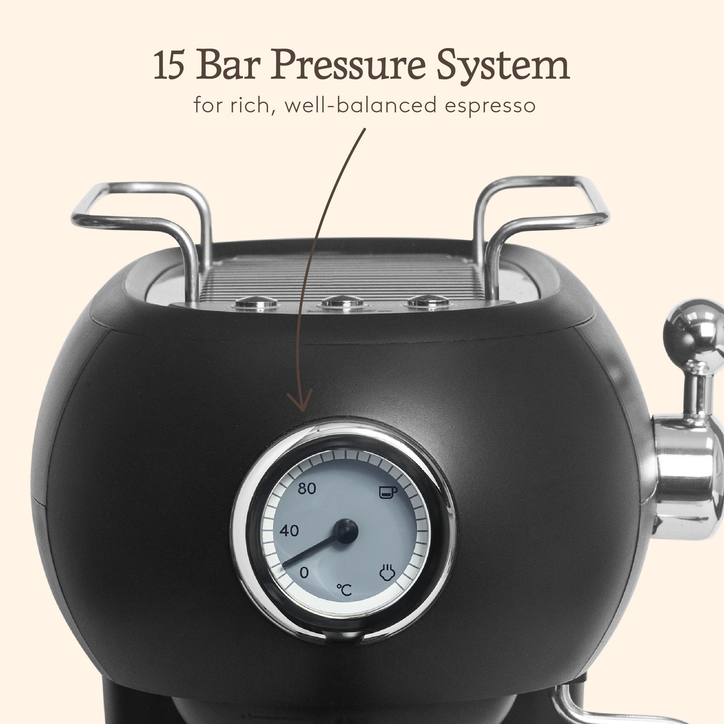 Haden Barista Espresso Machine – Black Coffee machine Haden