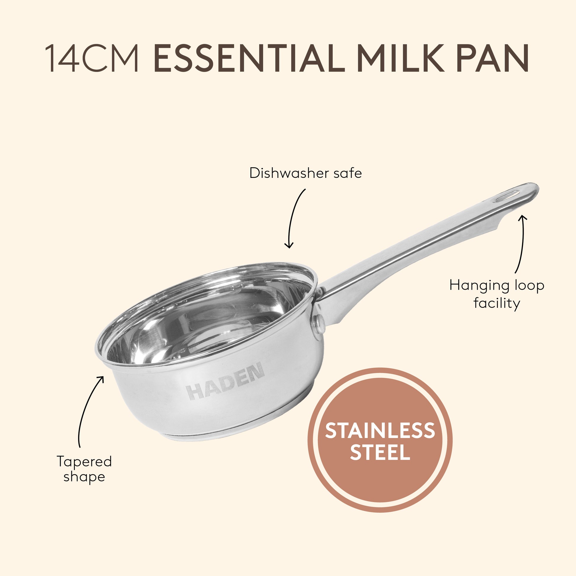 14cm Essential Milk Pan Kitchen Haden