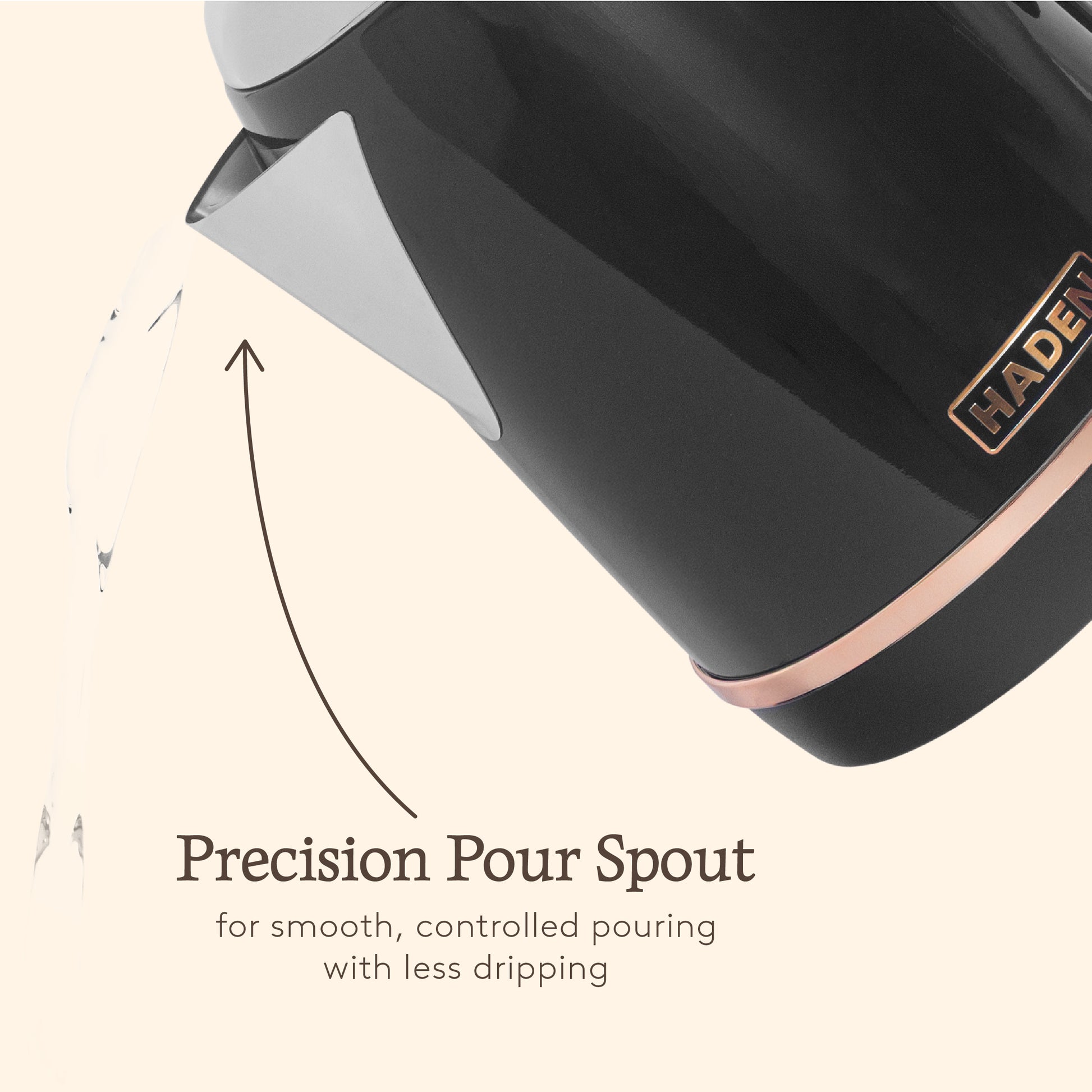 Haden Salcombe Kettle – Black & Copper Electric Kettles Haden