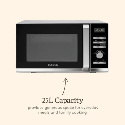 Haden 25L Combi Microwave – Silver Microwave Ovens Haden