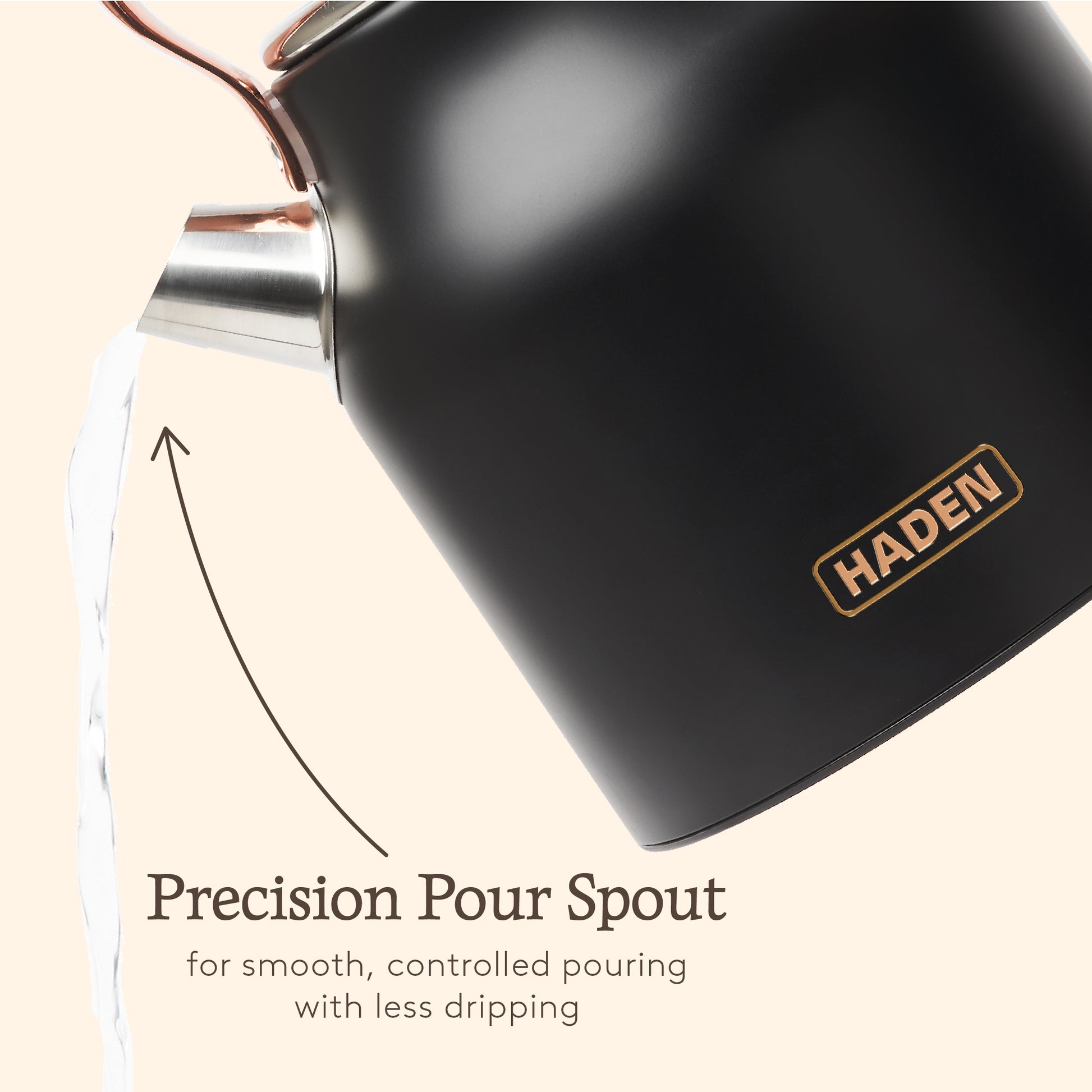 Haden Heritage Kettle – Black & Copper Kitchen Haden