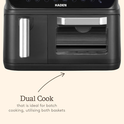 Haden 12L Dual Zone Air Fryer – Black Air Fryers Haden