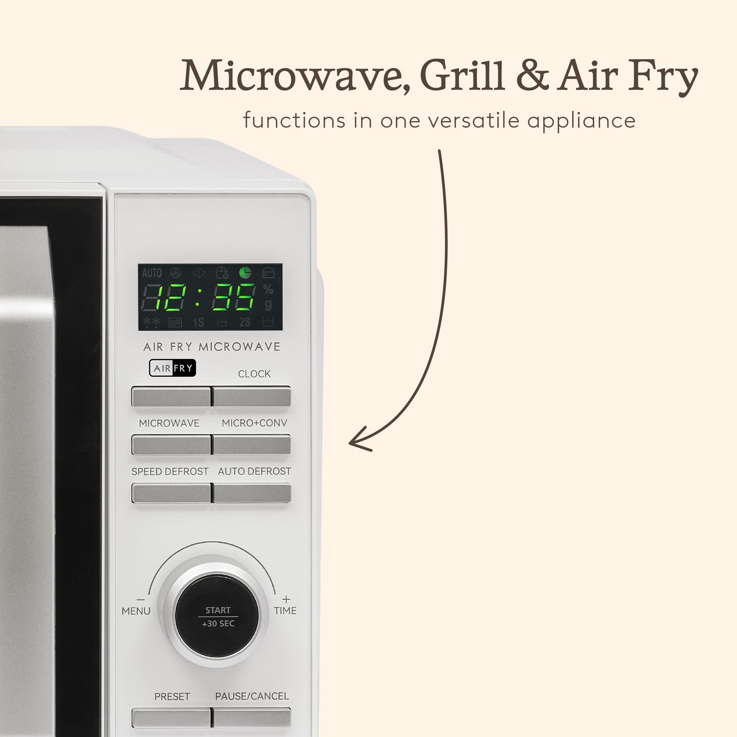 Haden 20L Air Fryer Microwave – White Microwave Ovens Haden
