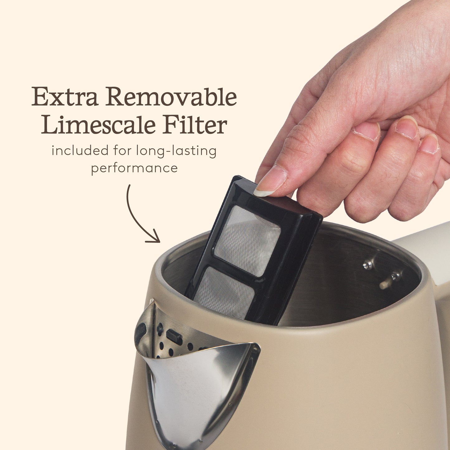 Haden Dorchester Digital Variable Temperature Kettle Cashmere Beige Electric Kettles Haden