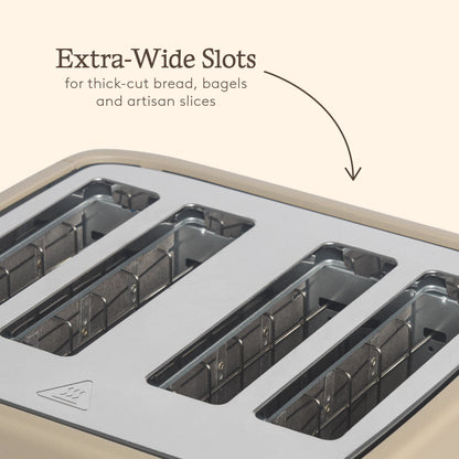 Haden Dorchester 4 Slice Toaster Cashmere Beige Toasters Haden