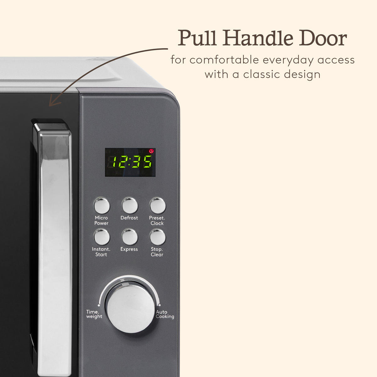 Haden 17L Digital Microwave – Grey Microwave Ovens Haden
