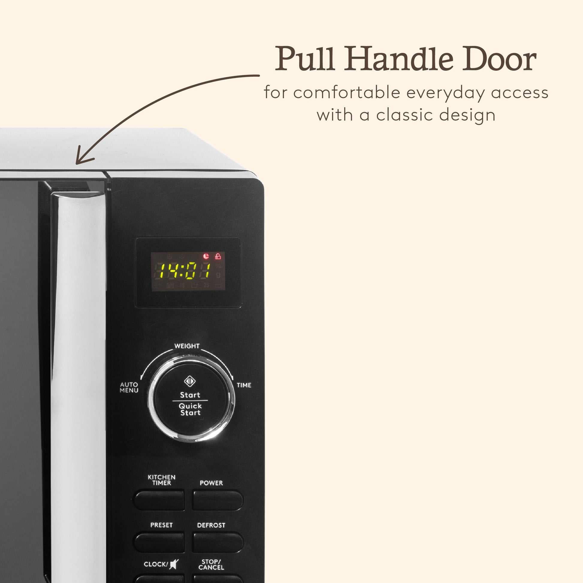 Haden 20L Digital Microwave – Black Microwave Ovens Haden