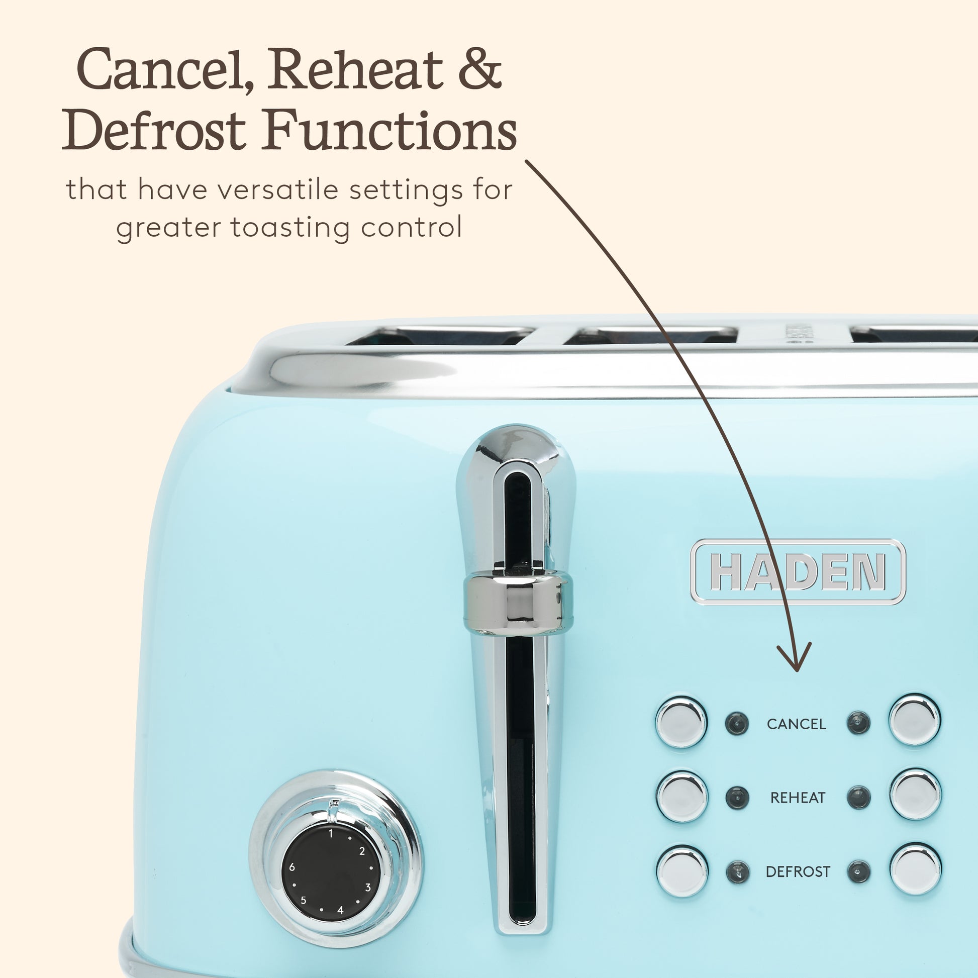 Haden Heritage 4 Slice Toaster – Turquoise Blue Toasters Haden