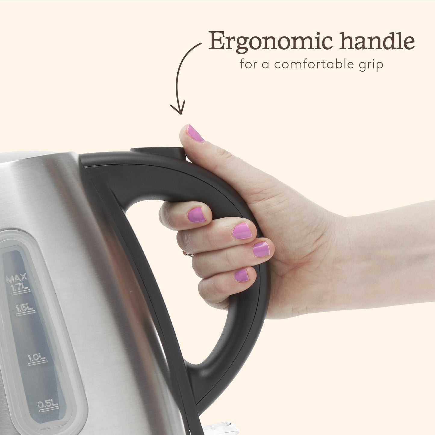 Haden Stoke Brushed Steel Kettle Electric Kettles Haden