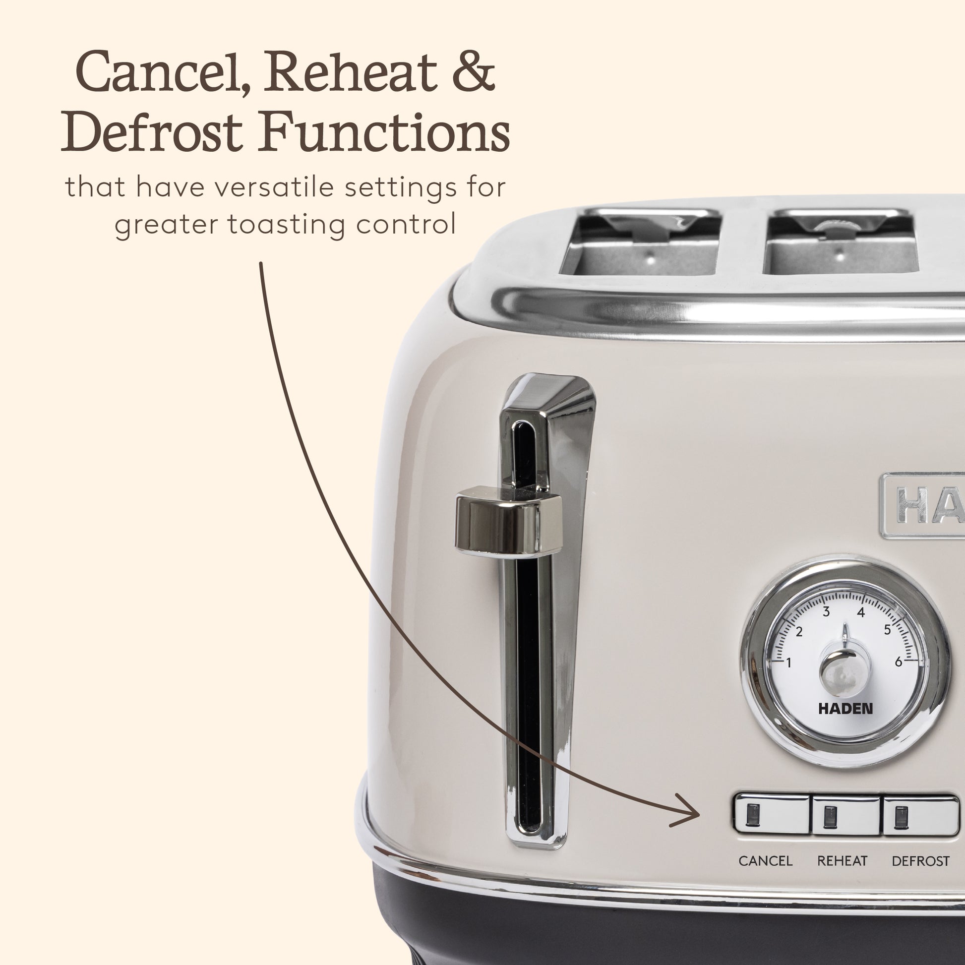 Haden Jersey Putty 4 Slice Toaster Toasters Haden