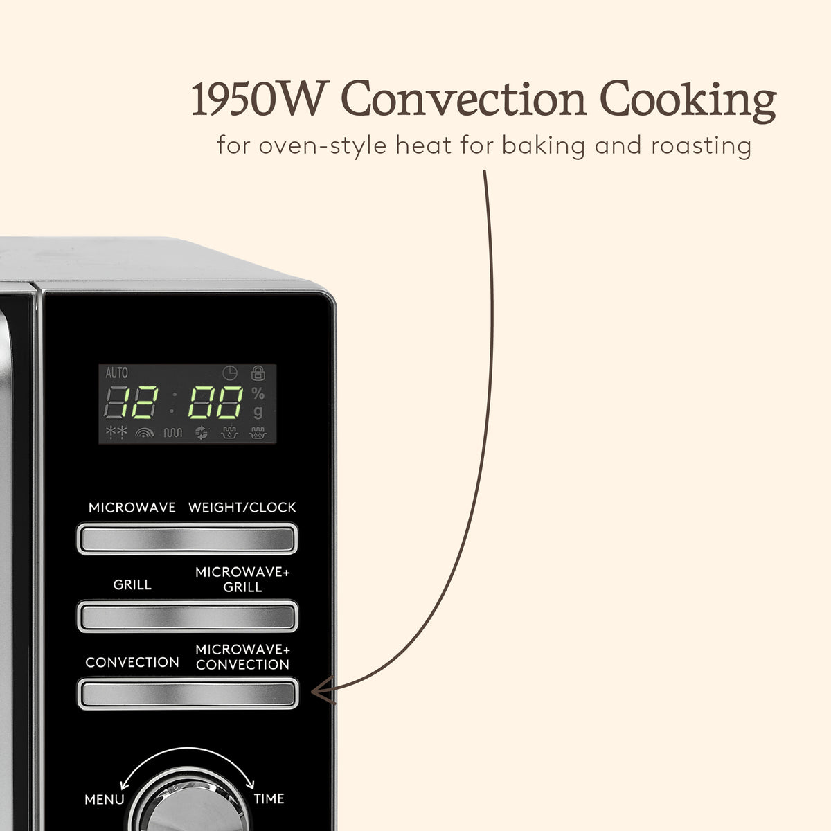 Haden 25L Combi Microwave – Silver Microwave Ovens Haden