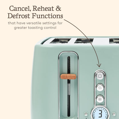 Haden Dorchester Sage Green 4 Slice Toaster Toasters Haden