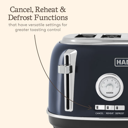 Haden Jersey Steel Blue 4 Slice Toaster Toasters Haden