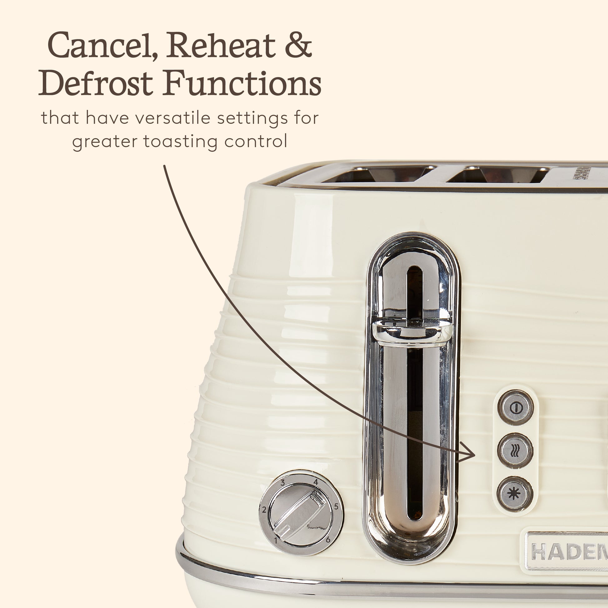 Haden Devon 4 Slice Toaster Cream Toasters Haden