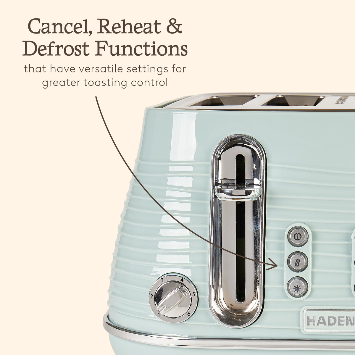 Haden Devon 4 Slice Toaster – Eucalyptus Green Toasters Haden