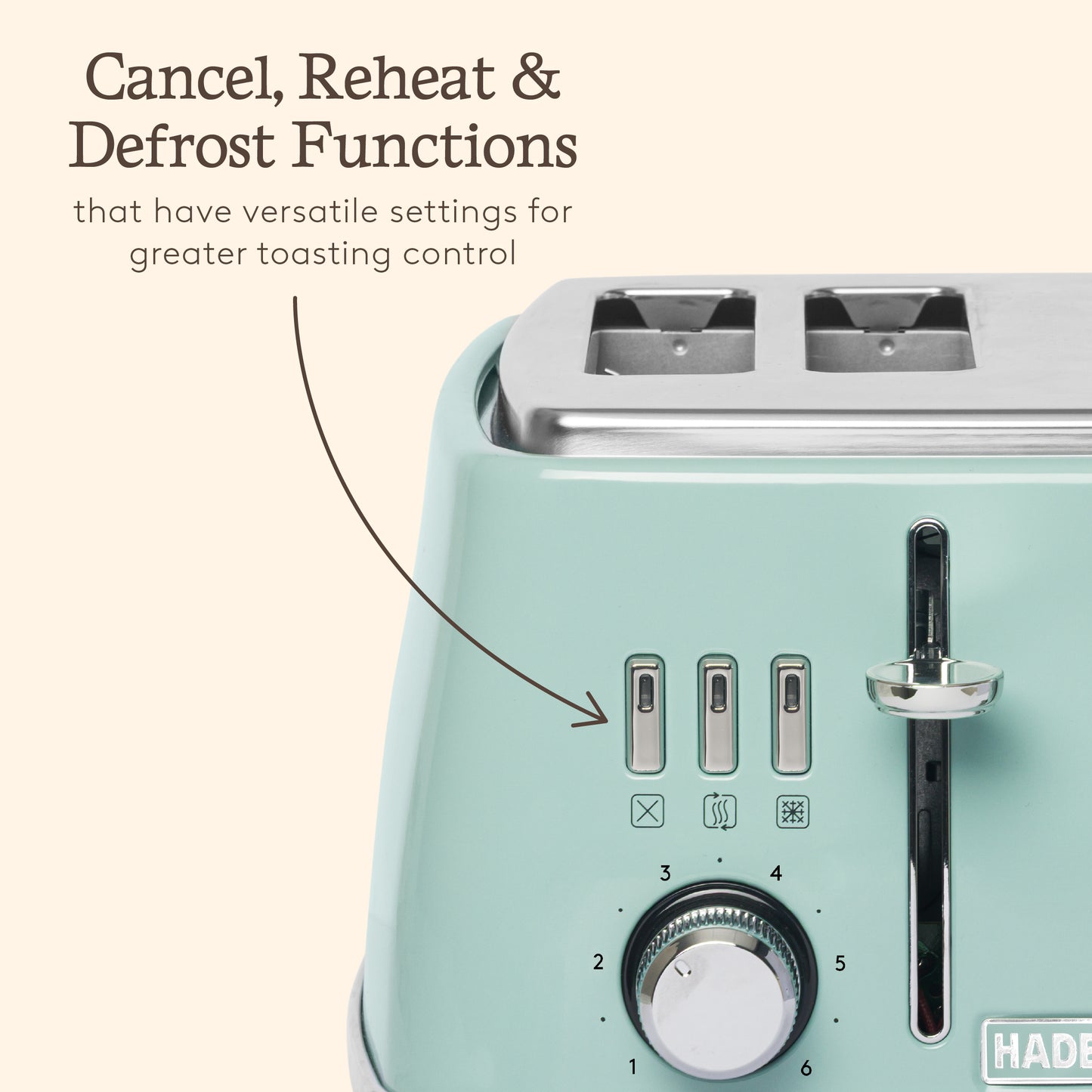 Haden Cotswold 4 Slice Sage Toaster Toasters Haden