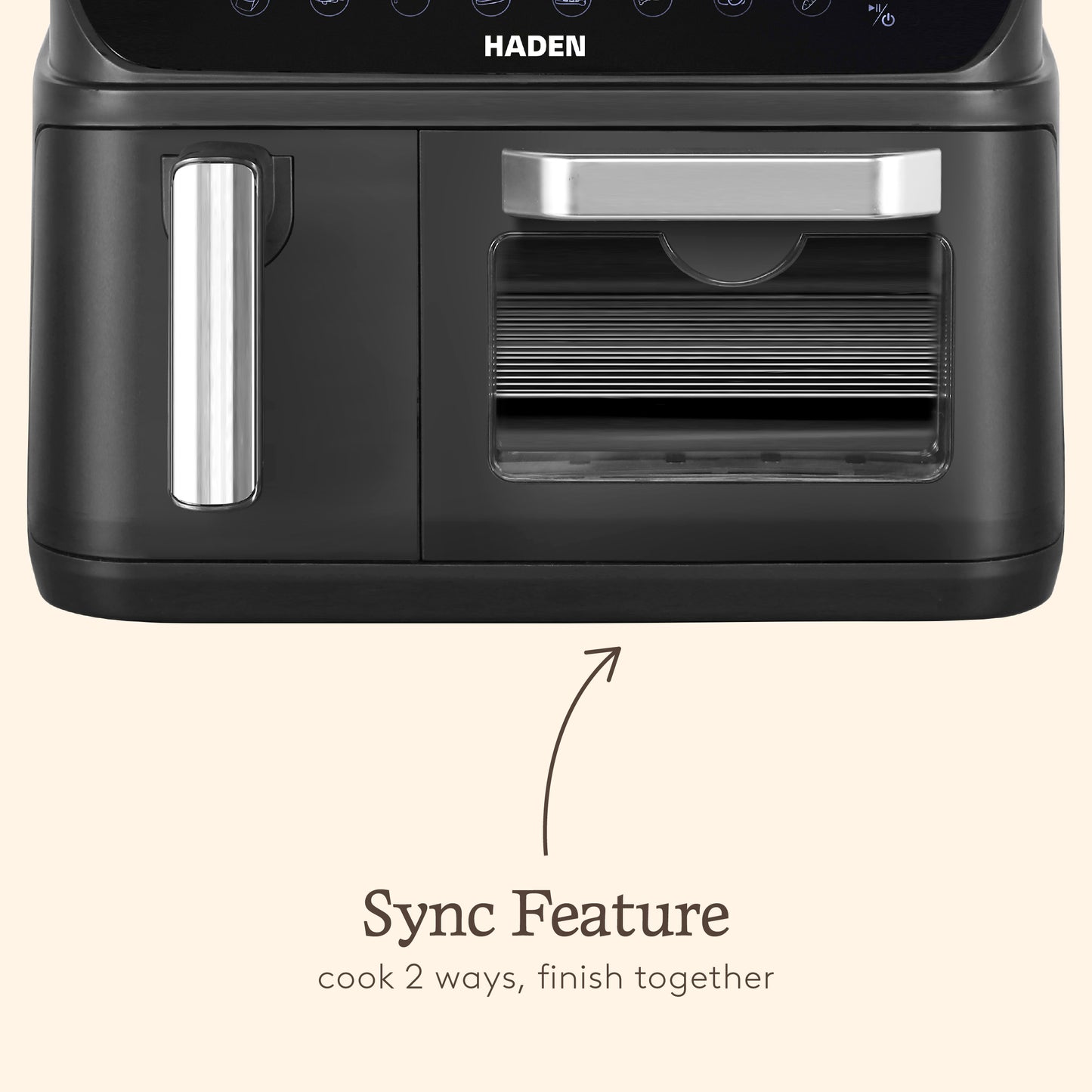Haden 12L Dual Zone Air Fryer – Black Air Fryers Haden