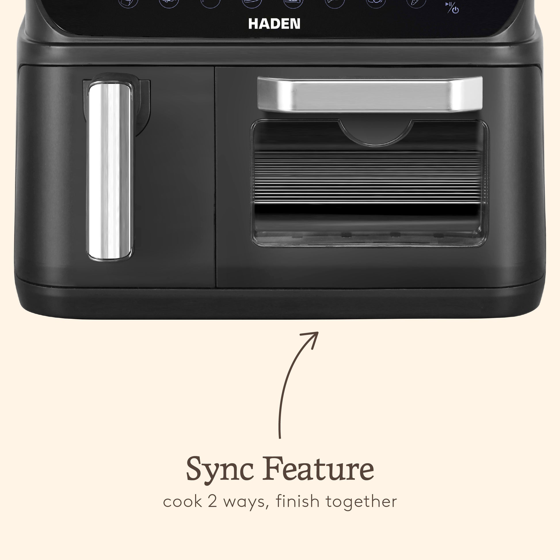 Haden 12L Dual Zone Air Fryer – Black Air Fryers Haden