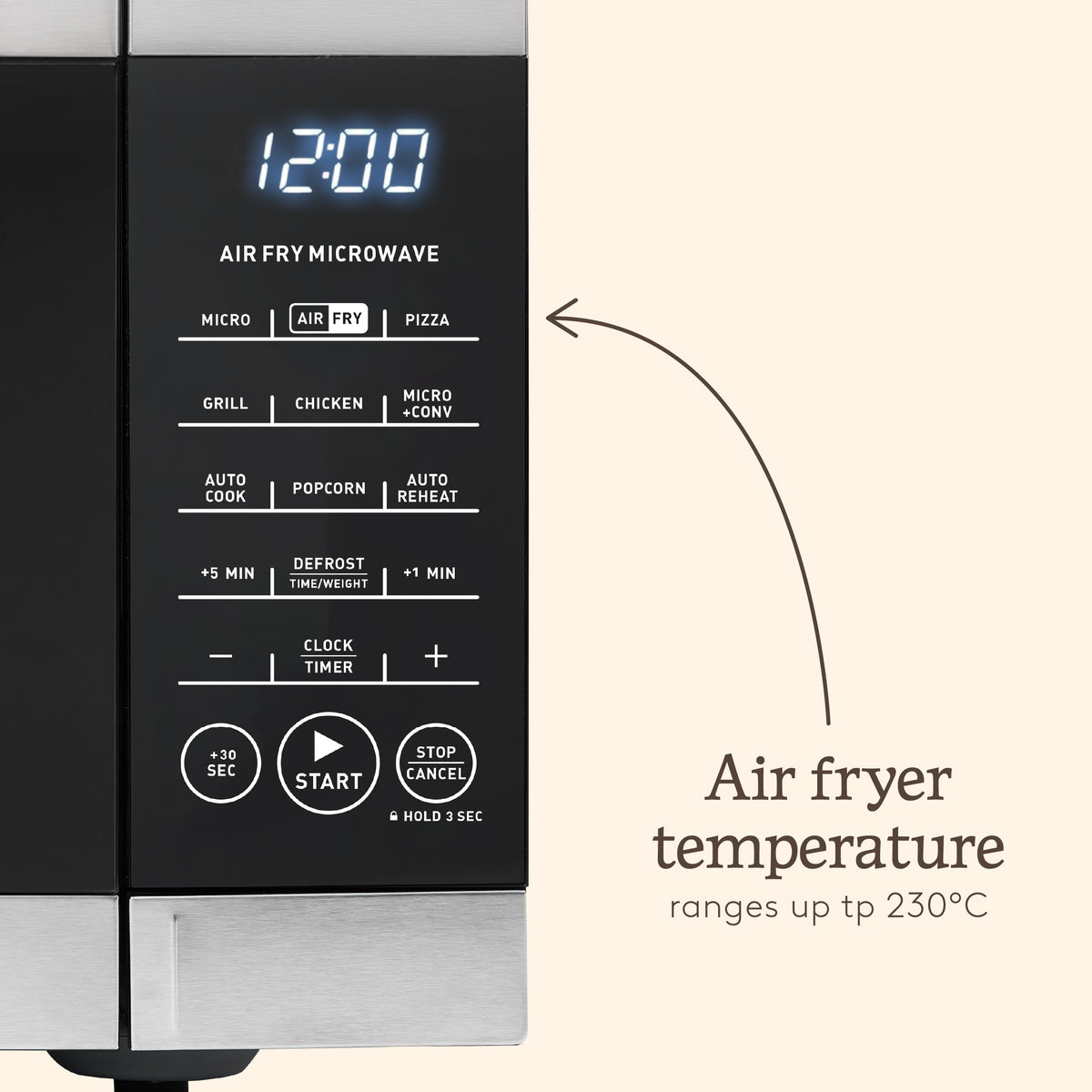 Haden 25L Air Fryer Microwave Oven – Black Microwave Ovens Haden