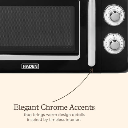 Haden 17L Retro Microwave – Black Microwave Ovens Haden