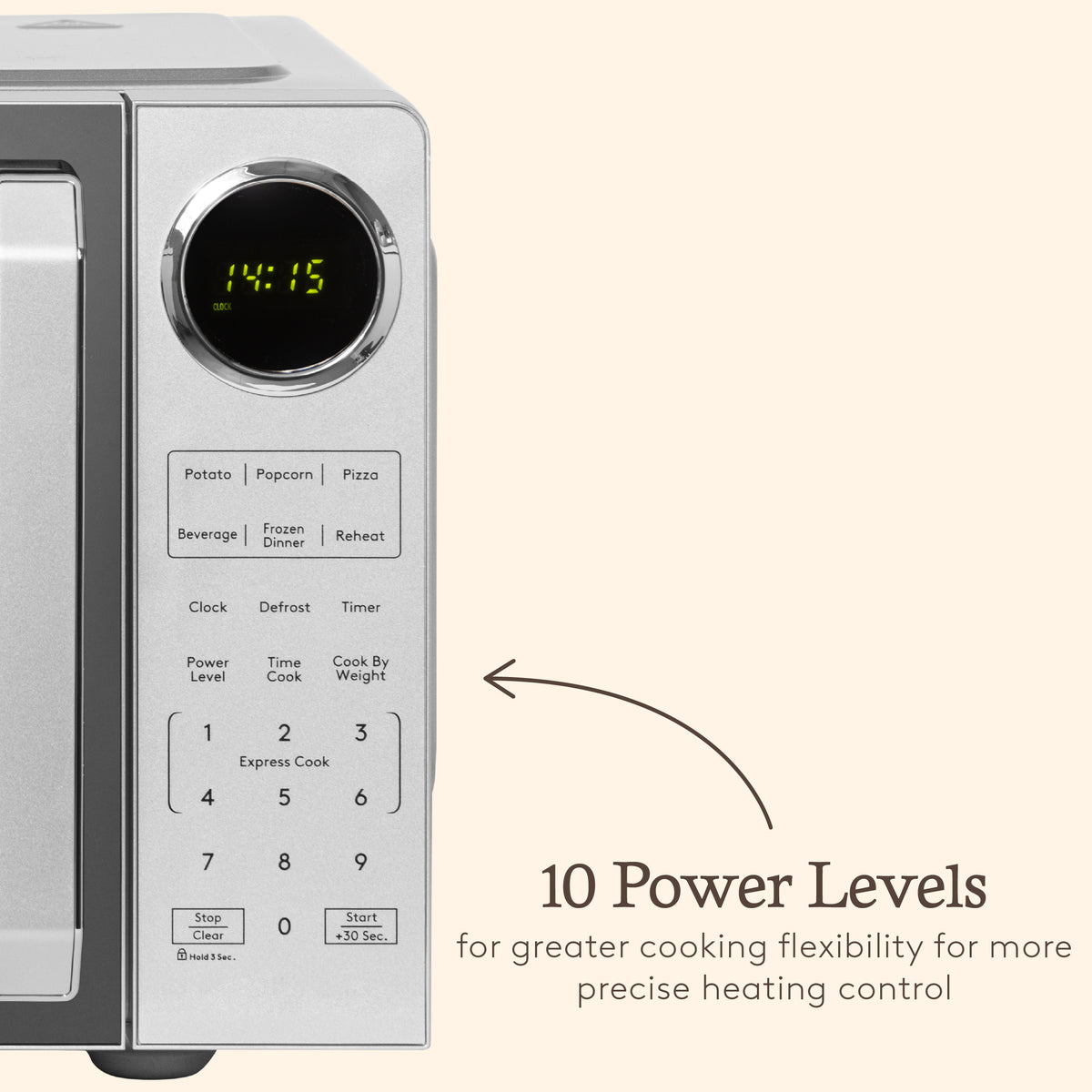 Haden 23L Touch Control Microwave – Silver Microwave Ovens Haden