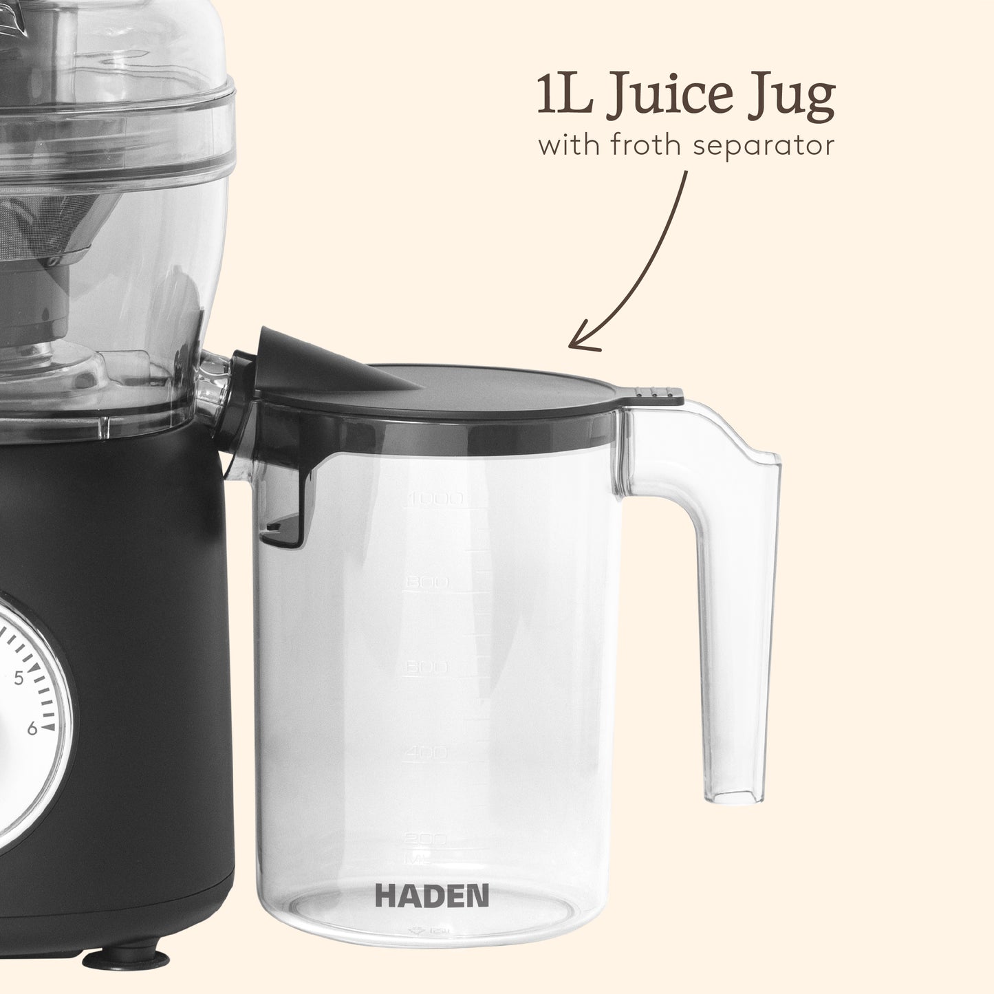 Haden 1L Juicer – Black Juicer Haden