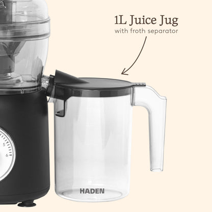 Haden 1L Juicer – Black Juicer Haden