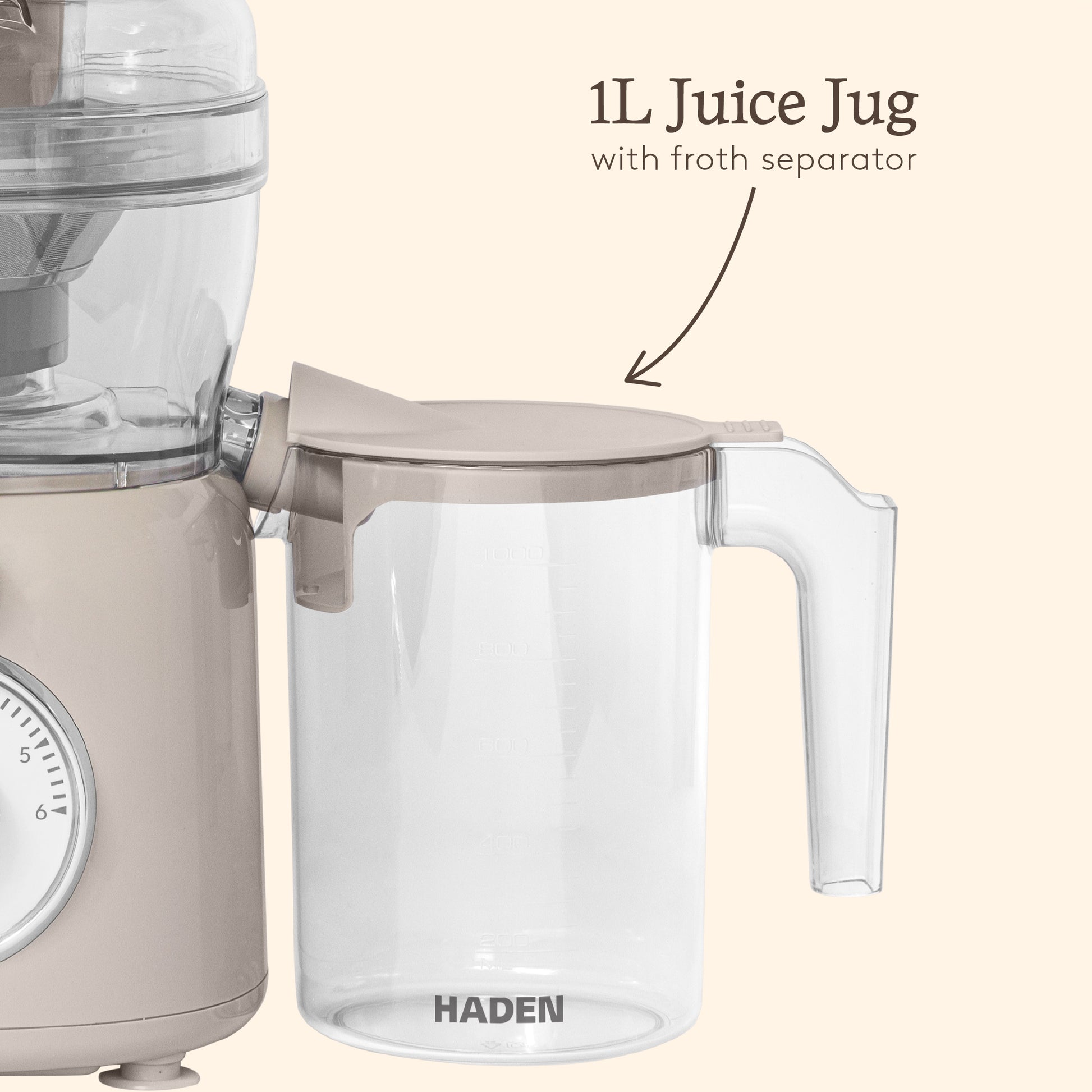 Haden 1L Juicer – Putty Beige Juicer Haden