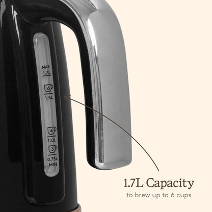 Haden Salcombe Kettle – Black & Copper Electric Kettles Haden
