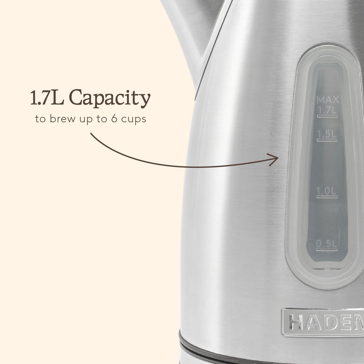 Haden Stoke Brushed Steel Kettle Electric Kettles Haden