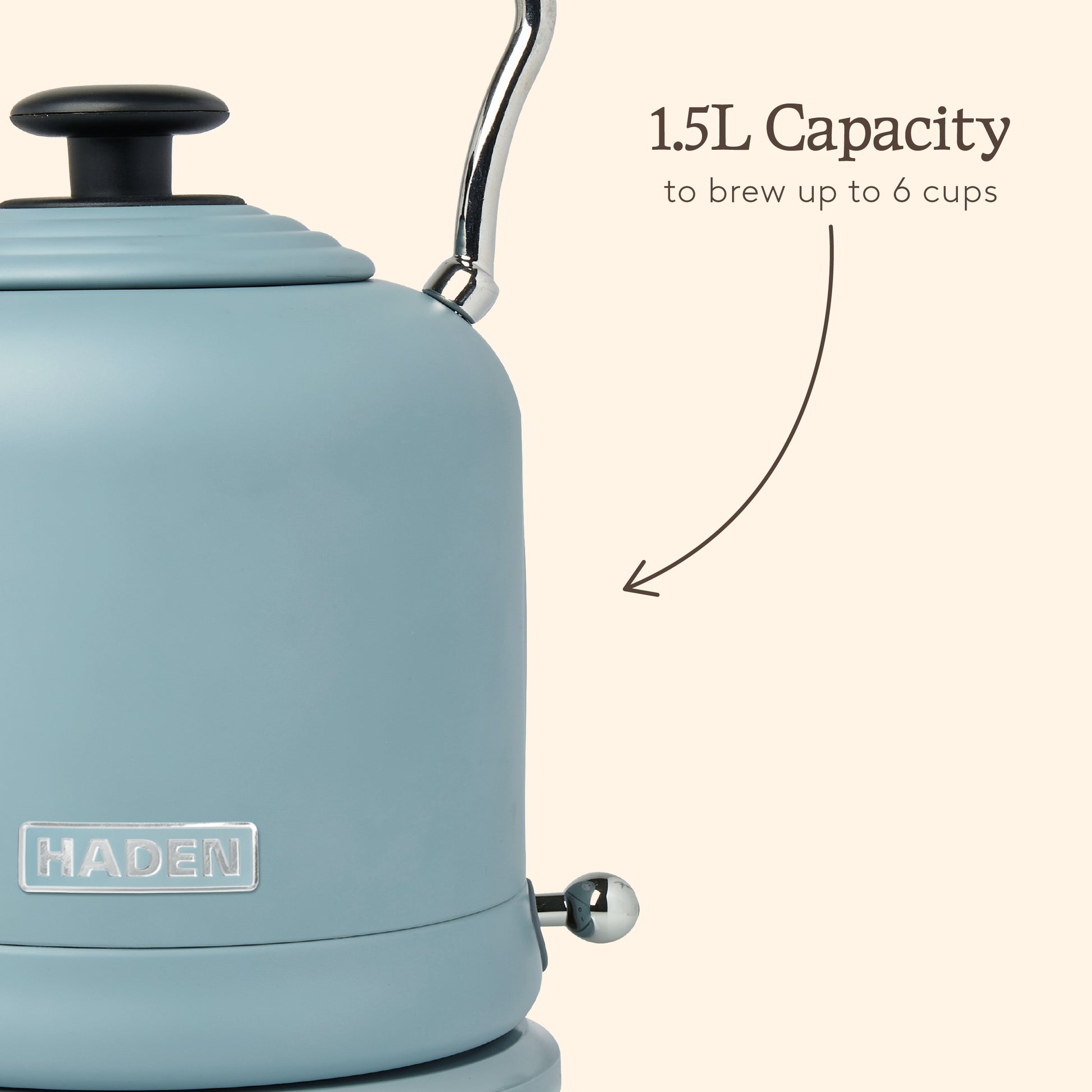 Haden Highclere Poole Blue Kettle Electric Kettles Haden