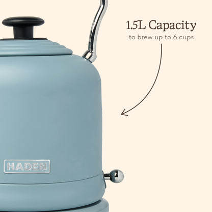Haden Highclere Poole Blue Kettle Electric Kettles Haden