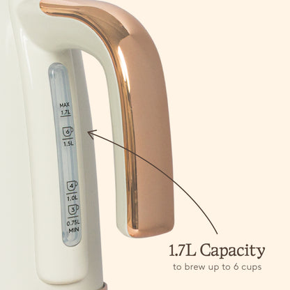 Haden Salcombe Kettle – Cream & Copper Electric Kettles Haden