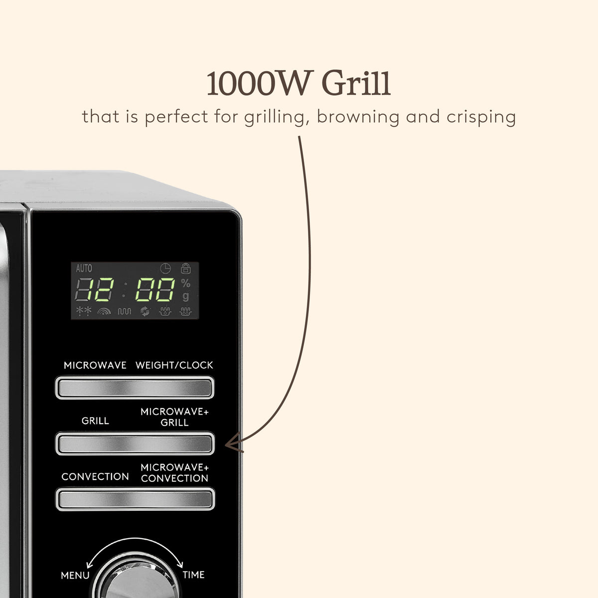 Haden 25L Combi Microwave – Silver Microwave Ovens Haden