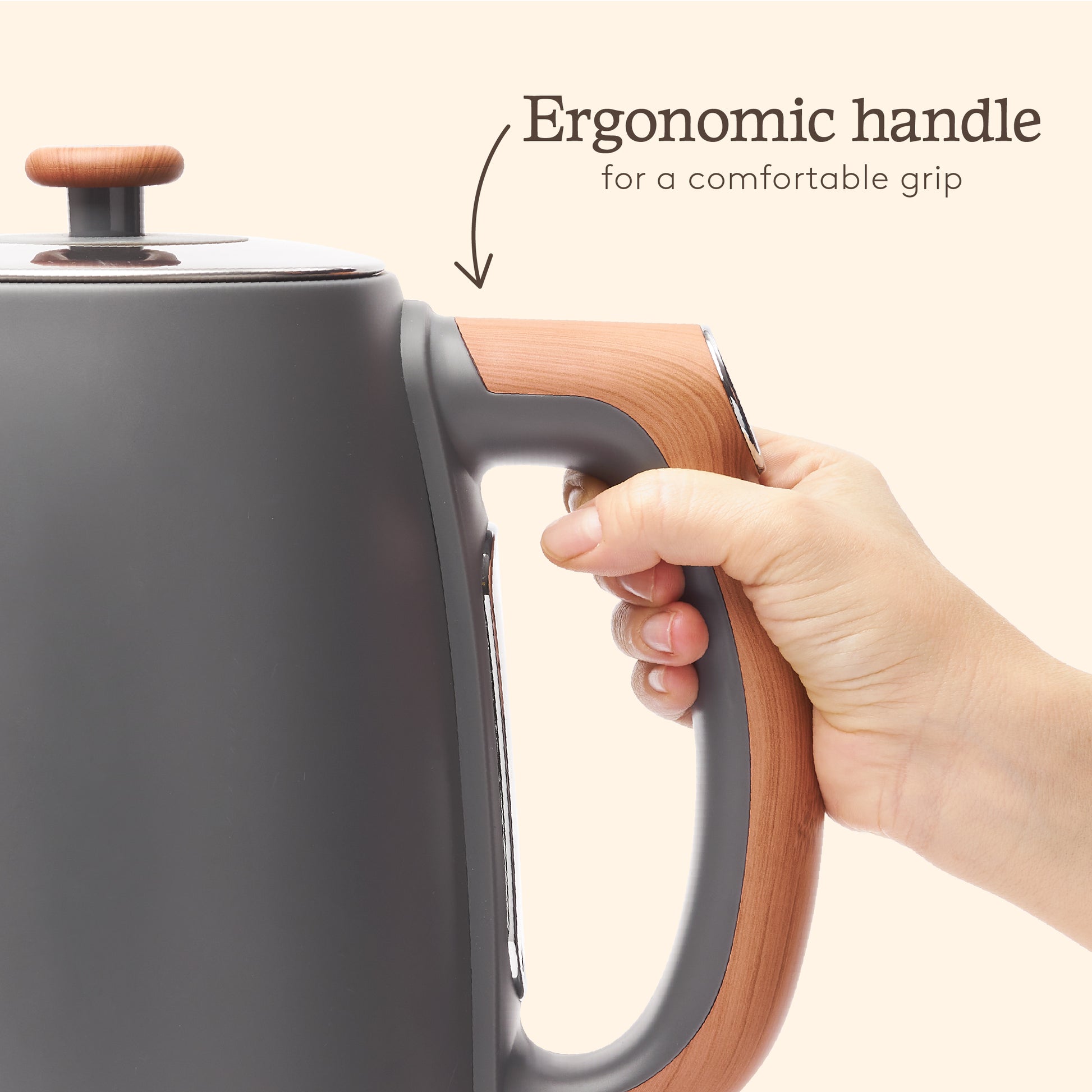 Haden Dorchester Grey Digital Variable Temperature Kettle Electric Kettles Haden