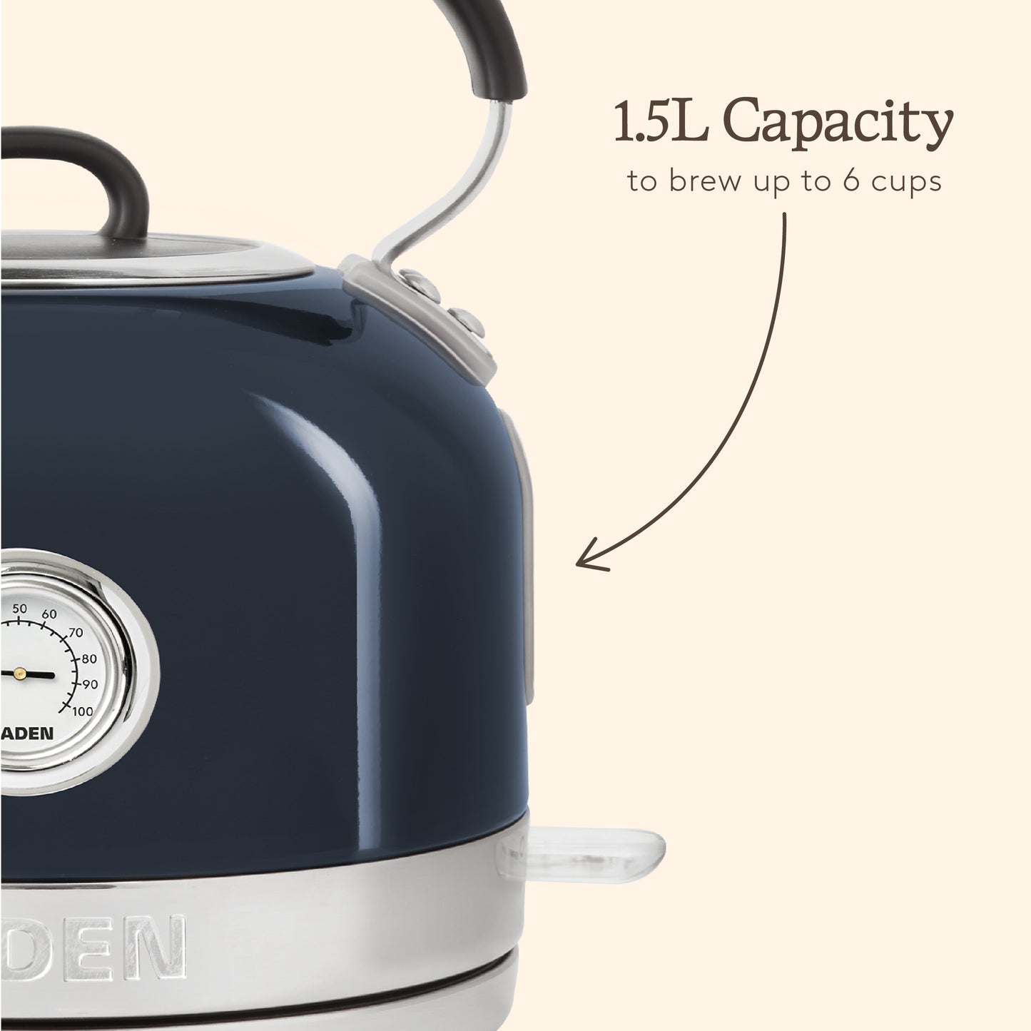 Haden Jersey Steel Blue Kettle Electric Kettles Haden