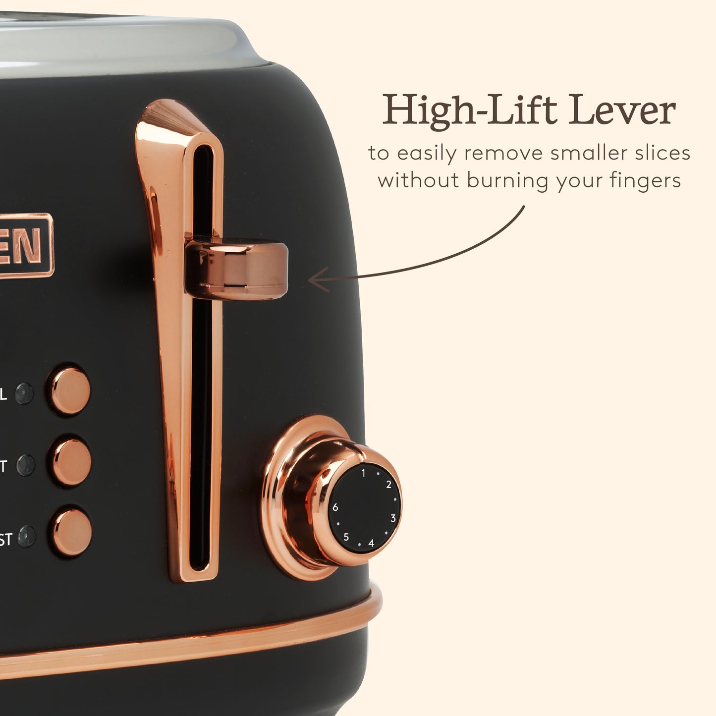 Haden Heritage 4 Slice Toaster – Black & Copper