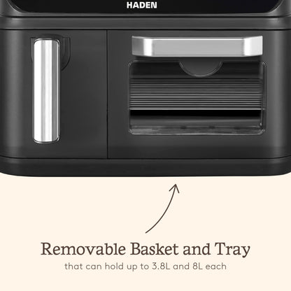 Haden 12L Dual Zone Air Fryer – Black Air Fryers Haden