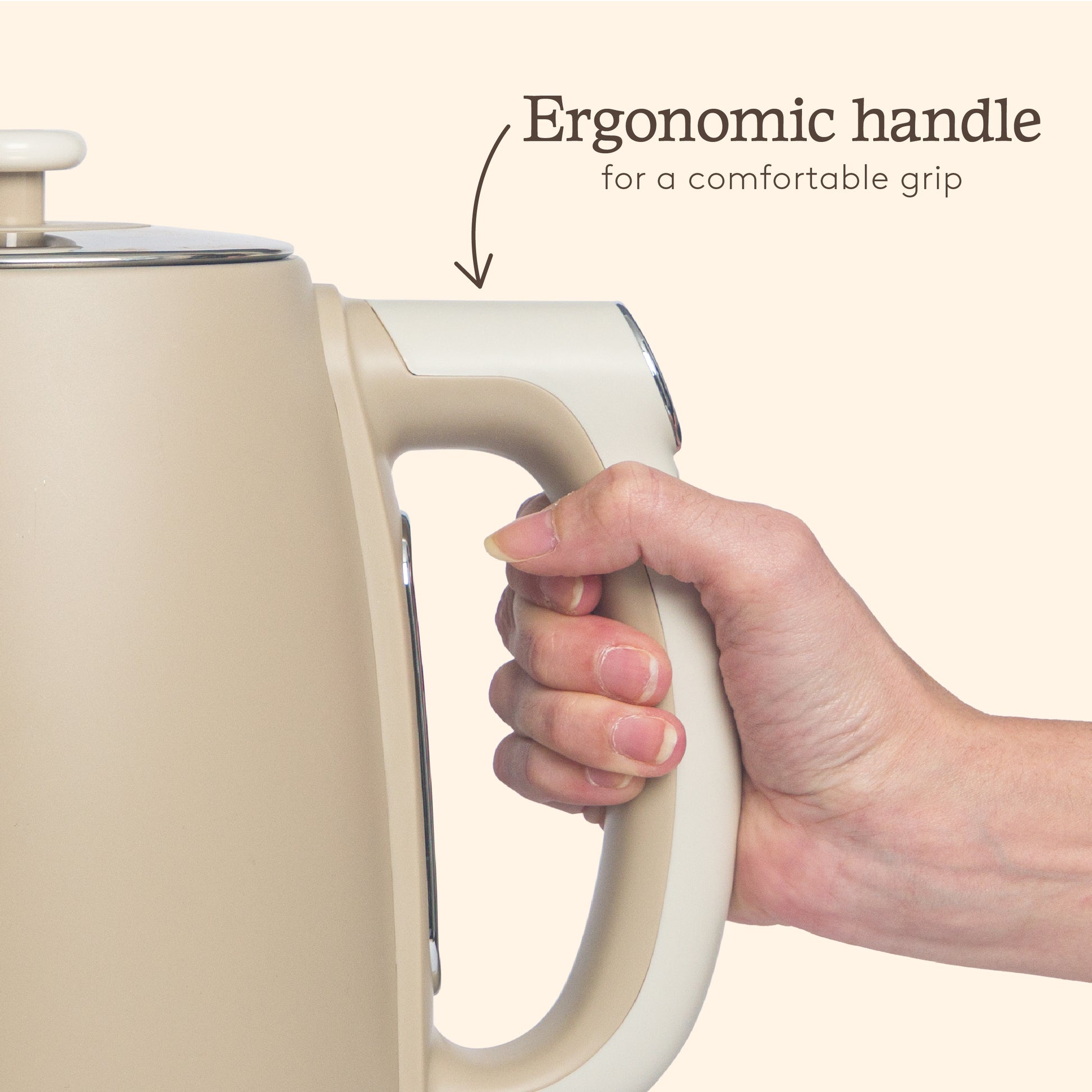 Haden Dorchester Digital Variable Temperature Kettle Cashmere Beige Electric Kettles Haden