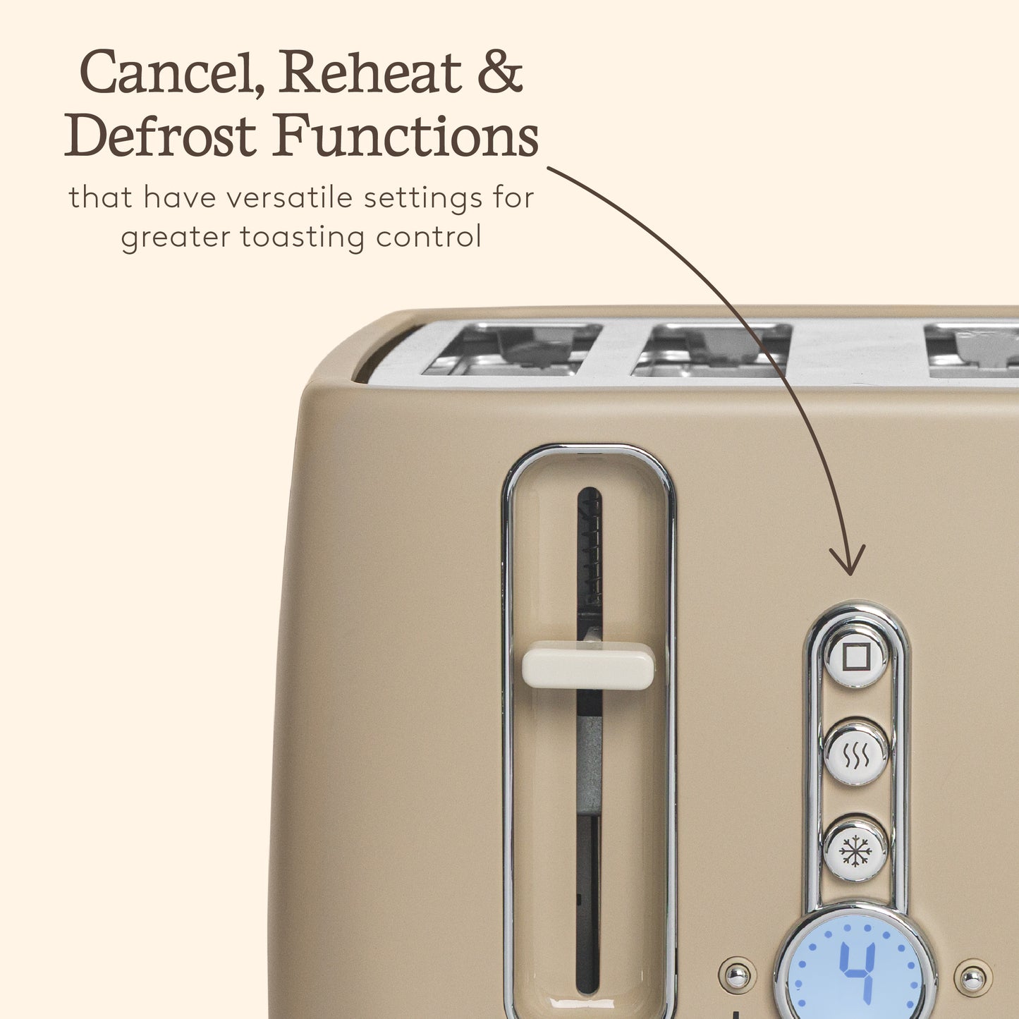 Haden Dorchester 4 Slice Toaster Cashmere Beige Toasters Haden