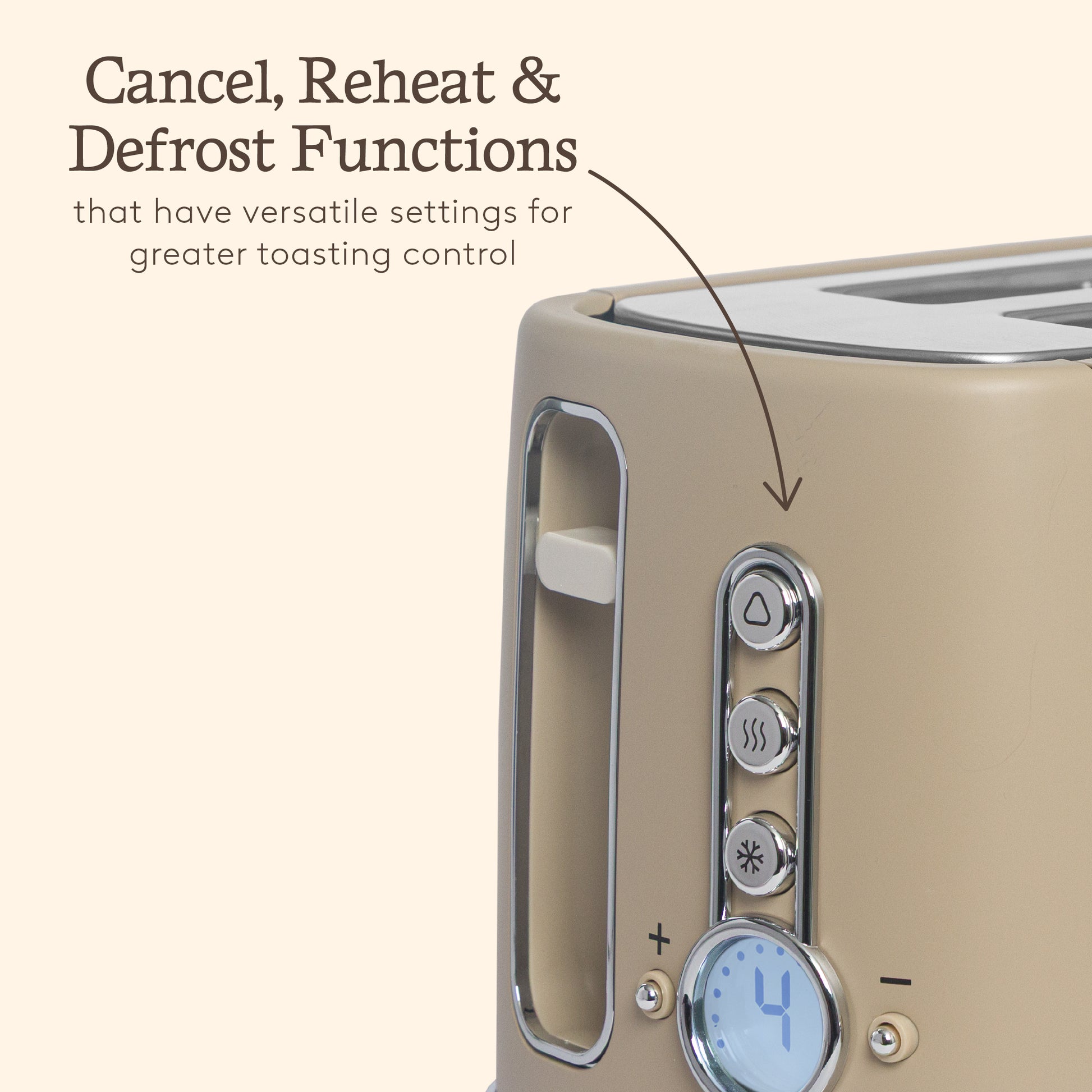 Haden Dorchester 2 Slice Toaster Cashmere Beige Toasters Haden