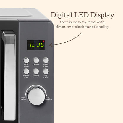 Haden 17L Digital Microwave – Grey Microwave Ovens Haden