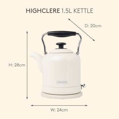 Haden Highclere Cream Kettle Electric Kettles Haden
