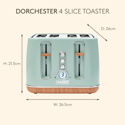 Haden Dorchester Sage Green 4 Slice Toaster