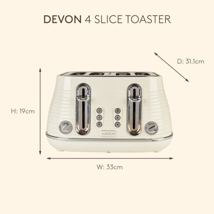 Haden Devon 4 Slice Toaster Cream Toasters Haden