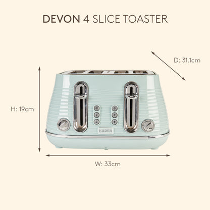 Haden Devon 4 Slice Toaster – Eucalyptus Green Toasters Haden