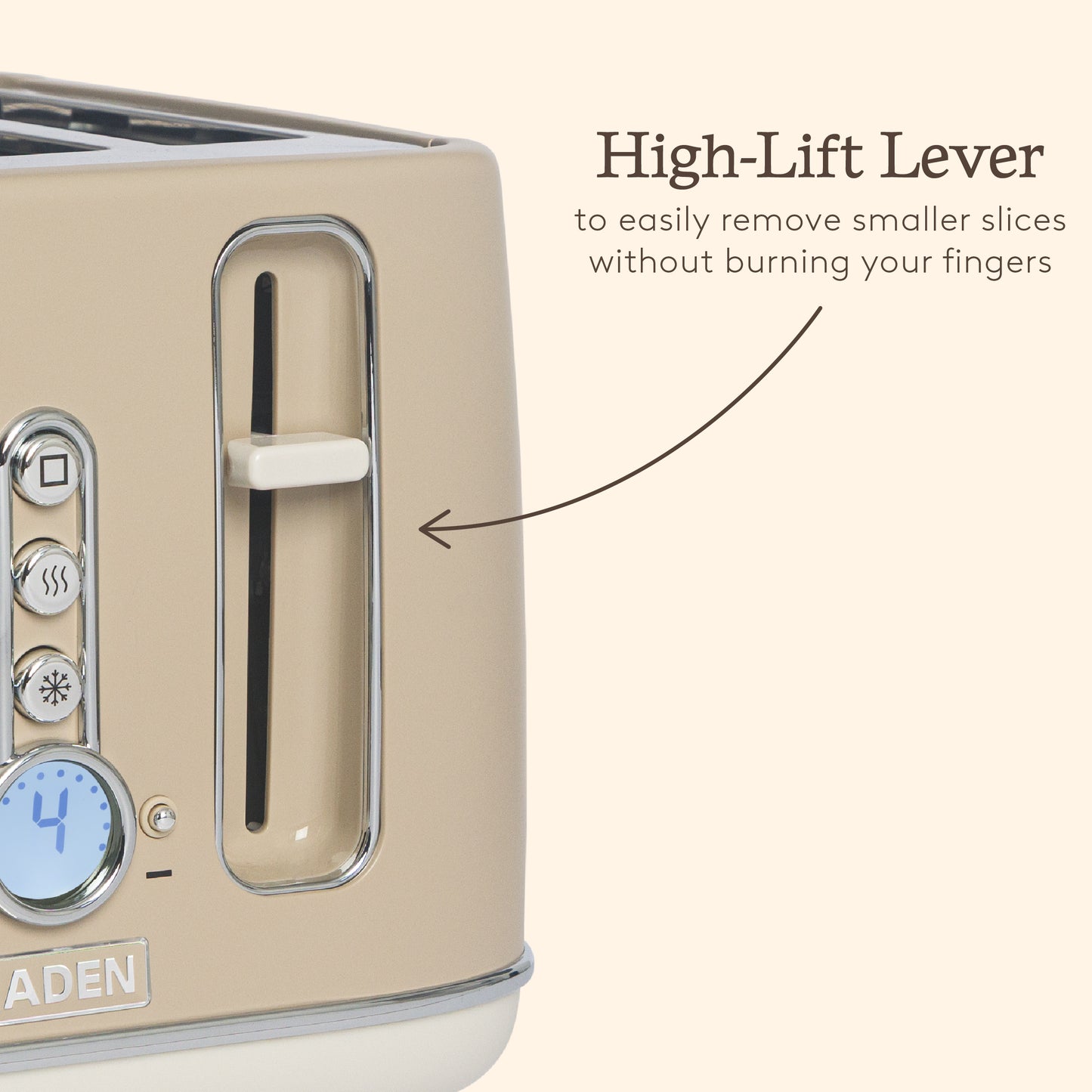 Haden Dorchester 4 Slice Toaster Cashmere Beige Toasters Haden
