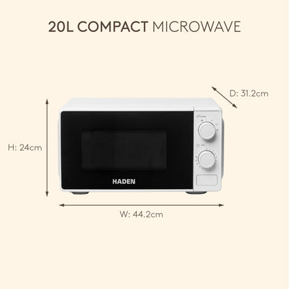 Haden 20L Microwave – White Microwave Ovens Haden