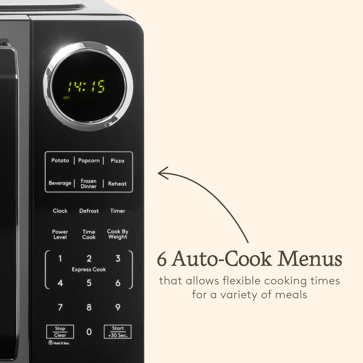Haden 23L Touch Control Microwave – Black Microwave Ovens Haden